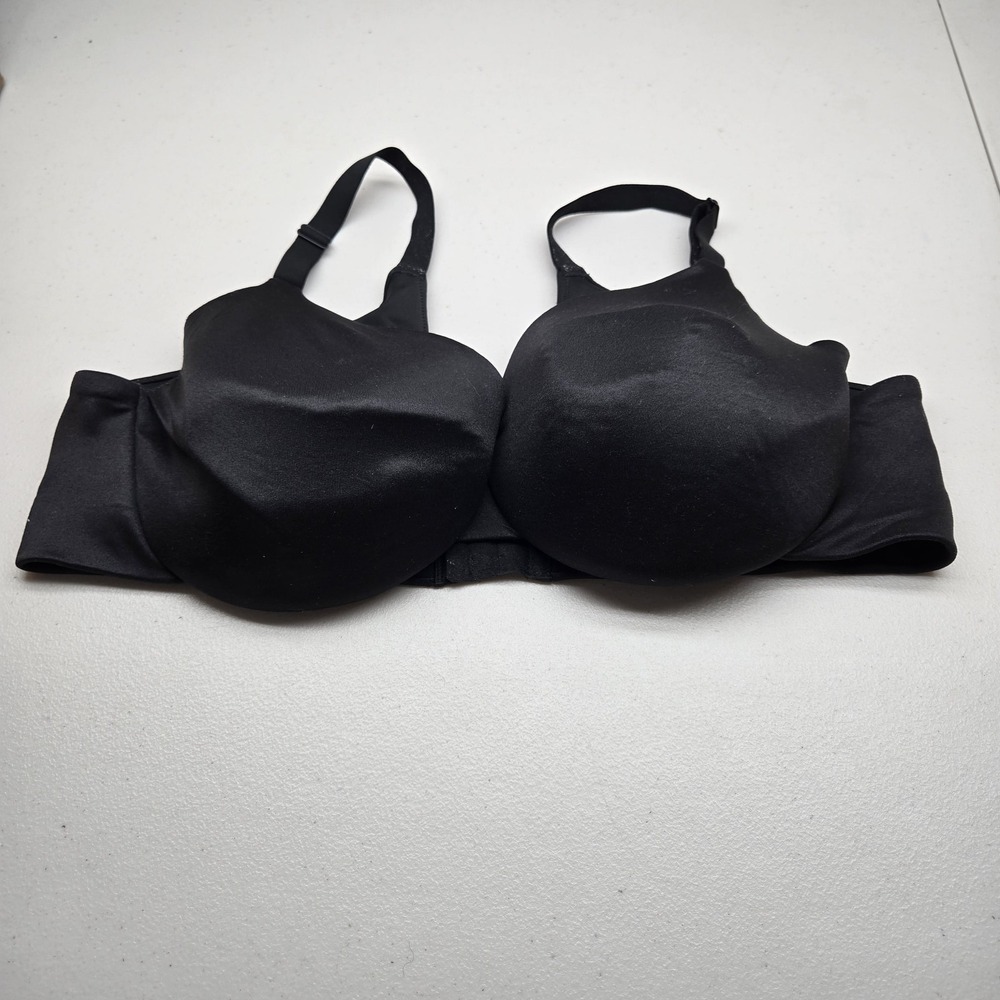 Cacique Women Bra 46C Black T Shirt Underwired Strap Adjustable READ